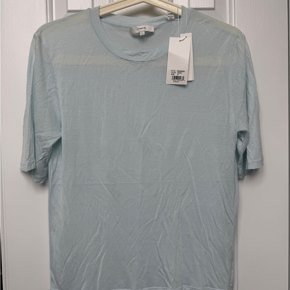 Vince NWT Soft Blue Short Sleeve Tee